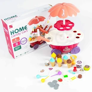 Woopie Lumarko Sklep Food Truck Cukiernia Wózek Stoisko Z Lodami Słodyczami Dźwięk Światło + 36 Akc! 29993 Lek - Zabawy w naśladowanie dorosłych - miniaturka - grafika 2