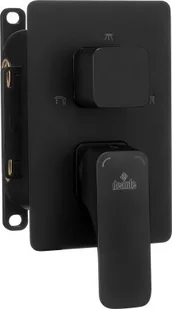 Deante Hiacynt bateria wannowo-prysznicowa podtynkowa czarny mat BXYNQHM BXY_NQHM - Baterie podtynkowe - miniaturka - grafika 2