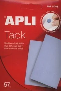 APLI Masa mocująca -Tack, w bloku, 57g, niebieska AP11703 - Kleje biurowe - miniaturka - grafika 2