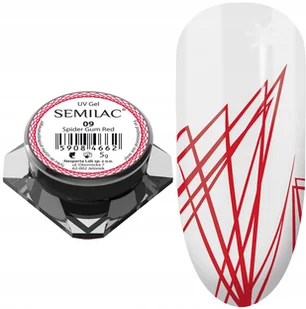 Semilac Żel Do Zdobień Spider Gum 09 Neon Red - Żele do paznokci - miniaturka - grafika 2