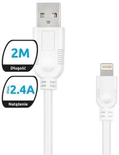 eXc mobile Pozostali Kabel lightning Whippy 2m biały odbierz w Warszawie Faktura VAT 23% Polska gwarancja MO-EC-F188 - Kable USB - miniaturka - grafika 3