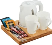 Wyposażenie lokali gastronomicznych - Emberton Zestaw powitalny TONGWELL z drewnianą tacą - miniaturka - grafika 1