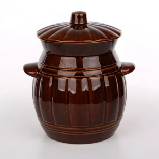 Beczka, garnek z kamionki 3.7 L z pokrywką - Beczki - miniaturka - grafika 2