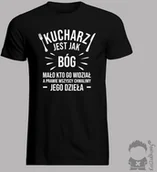 Koszulki męskie - Kucharz jest jak bóg - męska koszulka z nadrukiem - miniaturka - grafika 1