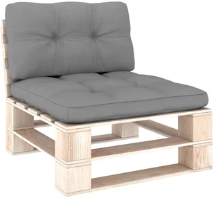 vidaXL Poduszki na sofę z palet 2 szt szare 314648 314648 - Poduszki ogrodowe - miniaturka - grafika 4