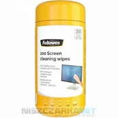 Środki i akcesoria czyszczące do komputerów - Fellowes 8562902 Ściereczki nasączone do czyszczenia ekranów - w tubie 200szt - miniaturka - grafika 1