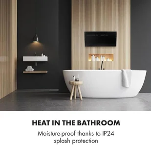 Klarstein Klarstein Hot Spot Slimcurve Grzejnik 80 x 40 cm 40 m 2000 W 540°C IP24 kolor czarny ACO7-HS Slimcurve BK - Ogrzewanie przenośne - miniaturka - grafika 4