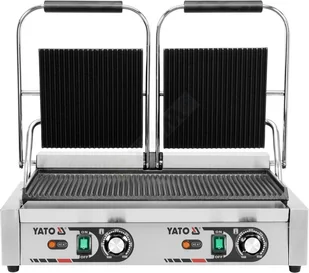 Yato PODWÓJNY GRILL KONTAKTOWY RYFLOWANY 58CM YG-04560 - Piece, kotły  i płyty grzejne gastronomiczne - miniaturka - grafika 2