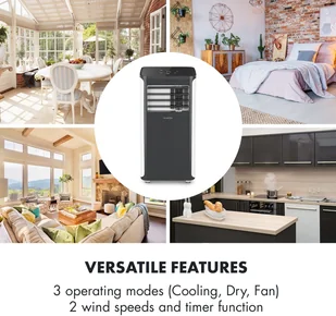 Klarstein Metrobreeze 7 Barcelona przenośny klimatyzator 7000BTU/h 800W ciemnoszary DXJ5- PAC 7000BTU DG - Klimatyzatory - miniaturka - grafika 9