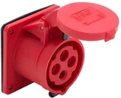 Osprzęt siłowy - PCE Gniazdo siłowe tablicowe proste Twist IP44 16A 400V 3P+Z 75x75mm 314-6ft7 - miniaturka - grafika 1