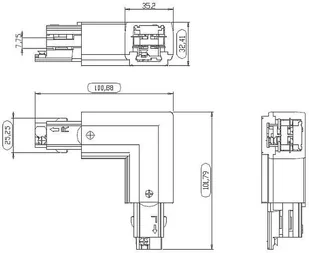 Paulmann ProRail3 łącznik L uziem zewn Czarny 230V metal/tworzywo sztuczne 3-faz PL91374) PL91374 - Akcesoria do oświetlenia - miniaturka - grafika 3