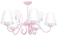 Lampy sufitowe - Decoland Dziecięca lampa wisząca LAURA 5xE14/60W/230V jasnoróżowa (7946) - miniaturka - grafika 1