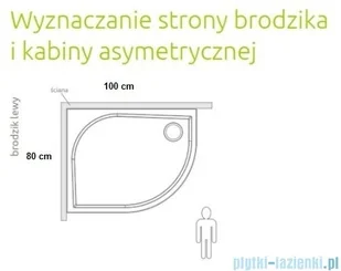 Radaway Delos E Brodzik półokrągły 100x80cm - Brodziki prysznicowe - miniaturka - grafika 5