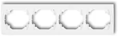 Klawisze i ramki - Karlik LOGO Ramka pozioma poczwórna LRH-4, kolor biały LRH-4 - miniaturka - grafika 1
