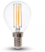 Żarówki LED - V-TAC Żarówka LED 6W Filament E14 Kulka P45 Przeźroczysta VT-2466 6400K 600lm - miniaturka - grafika 1