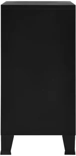 vidaXL vidaXL Szafka na dokumenty z 4 drzwiczkami, czarna, 75x40x80 cm, stal - Szafy biurowe - miniaturka - grafika 5