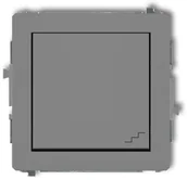 Wyłączniki światła i elektryczne - Karlik Deco szary mat łącznik schodowy 27DWP-3 27DWP-3 - miniaturka - grafika 1