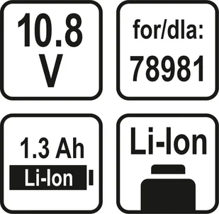 Sthor BATERIA LI-ION 1,3 AH 10,8V DLA 78981 78985 78985 - Akumulatory do elektronarzędzi - miniaturka - grafika 4