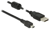 Kable USB - Delock Cable USB 2.0 typu A wtyczka > wtyczka USB 2.0 Mini-B 1,5 m czarna 84913 - miniaturka - grafika 1