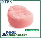 Fotele i krzesła ogrodowe - INTEX Pufa / Fotel Dmuchany - Pudrowy Róż 68590-R - miniaturka - grafika 1