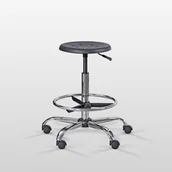 Meble i wyposażenie gabinetów medycznych - UBM Taboret medyczny obrotowy T-POL-1 z podnóżkiem - miniaturka - grafika 1