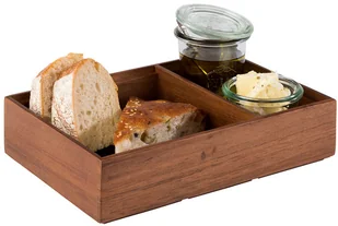 APS Pudełko stołowe drewniane, dwie komory, 225x150x55 mm | APS, Woody 11651 - Wyposażenie lokali gastronomicznych - miniaturka - grafika 3