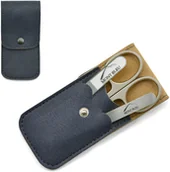 Zestawy do manicure i pedicure - Mont Bleu 3-częściowy zestaw do manicure w miękkim etui ze sztucznej skóry Steel MS-047.C4 - miniaturka - grafika 1