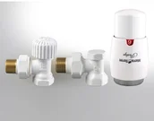 Akcesoria grzewcze - Vario Term Zestaw zaworów Elegant, Kolor: Biały strukturalny, Typ zaworu: Kątowy ELGSO219C/FK - miniaturka - grafika 1