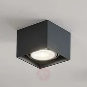 Lampy sufitowe - Lampenwelt com Spot sufitowy LED Mabel, kanciasty, ciemnoszary - miniaturka - grafika 1