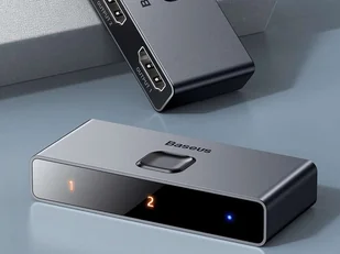 Baseus Dwukierunkowy rozdzielacz Baseus Splitter Full HDMI 4K 30Hz 2x1 1x2 CAHUB-BC0G - Adaptery i przejściówki - miniaturka - grafika 8