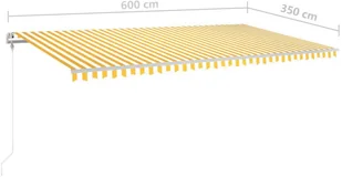 VidaXL Lumarko Automatycznie zwijana markiza, LED i czujnik wiatru, 600x350 cm 3069052 VidaXL - Markizy - miniaturka - grafika 15