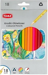Kredki ołówkowe trójkątne 18 kolorów TOMA 5901133544834 - Przybory szkolne - miniaturka - grafika 2