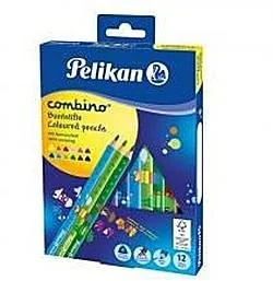 Pelikan AG Kredki Combino trójkątne grube 12 kolorów - Artykuły biurowe - miniaturka - grafika 2