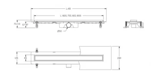 PMD Piramida Odpływ liniowy dwustronny VIRGO BASIC 90 - OFICJALNY PARTNER PRODUCENTA #OL-90-VB - Syfony - miniaturka - grafika 5