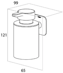 Tiger Colar Dozownik na mydło w płynie wiszący chrom 13134.3.03.46 - Wieszaki łazienkowe - miniaturka - grafika 4
