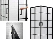 Kabiny prysznicowe - Toule24 Kabina prysznicowa 80x80 czarna 198 - miniaturka - grafika 1