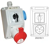 Wyłączniki światła i elektryczne - Spamel Zestaw instalacyjny 0-I 16A/5 ZI02R211 ZI02R211 - miniaturka - grafika 1
