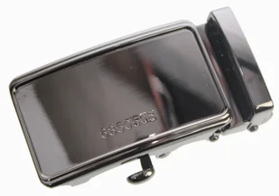 PolskaGalanteria.pl Klamra Do Paska Męskiego Skórzanego Z Mechanizmem Samozaciskowym 35 mm Wytłoczona Ciemna 6850508 - Paski - miniaturka - grafika 3