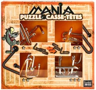 Łamigłówki - Eureka 3D Łamigłówki metalowe 4 szt. PUZZLE MANIA ZESTAW POMARAŃCZOWY - miniaturka - grafika 1