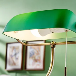 LAMPENWELT.COM Milenka  lampa biurkowa z zielonym kloszem - Lampy stojące - miniaturka - grafika 3