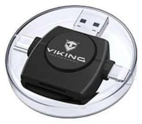 Viking Viking SD/microSD Card Reader 4in1 Black - Czytniki kart pamięci - miniaturka - grafika 2