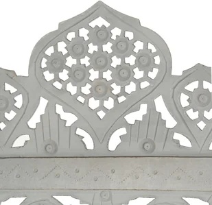 vidaXL vidaXL Parawan 4-panelowy, rzeźbiony, szary, 160x165 cm, drewno mango - Parawany - miniaturka - grafika 3