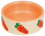 Akcesoria dla gryzoni - Nobby 73632 Nager miska ceramiczna "Carrot", średnica 7.5 x 2.5 cm, beżowy/pomarańczowy 73632 - miniaturka - grafika 1