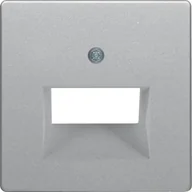 Gniazdka elektryczne - Berker Q1/Q3/Q7 aluminium płytka do gniazda telefonicznego x2) B_14096084 - miniaturka - grafika 1