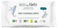 Chusteczki nawilżane - Naty ECO by ECO vlhčené ubrousky bez vůně splachovatelné 56 ks) - miniaturka - grafika 1