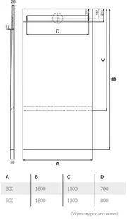 Schedpol Odpływ liniowy płyta spadkowa 130+50x80 cm ruszt STEEL 10.033/OLSL - Odpływy liniowe - miniaturka - grafika 4