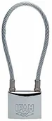 Bezpieczniki elektryczne - Grene Ifam Seguridad. U. Ifam U. 85051 kłódka SEG długi łuk z kablem inox Ifam 85051 - miniaturka - grafika 1