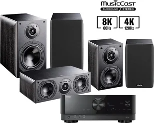 Kino domowe Yamaha RX-V4A czarny) + Nota 260 orzech) + Nota 740 orzech) + Nota 240 orzech) - Kino domowe - miniaturka - grafika 2