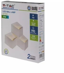 v-tac Kinkiet Ścienny V-TAC 9W LED Biały VT-709 3000K 990lm - Lampy ścienne - miniaturka - grafika 9