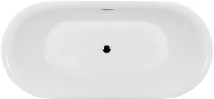Corsan Wanna wolnostojąca E041 Olvena 160 cm z wykończeniem białym 649070 - Wanny - miniaturka - grafika 4
